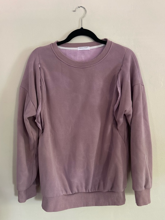 Smallshow Sweaters - Lot of 2 large Smallshow nursing/breastfeeding sweatshirts in purple and blue